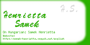 henrietta samek business card